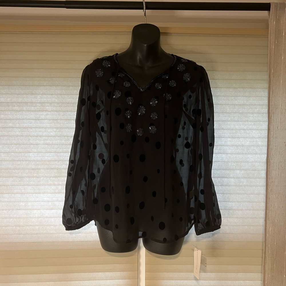 Petite size sm charter club sheer blouse
